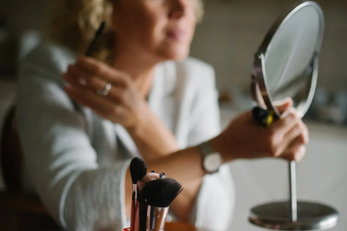 Real-life beauty routine scene for the brush-cleaning setup you will actually use weekly