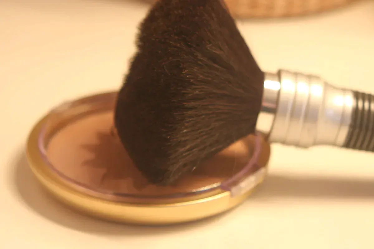 Real-life beauty routine scene for a vanity organizer for a small shared bathroom